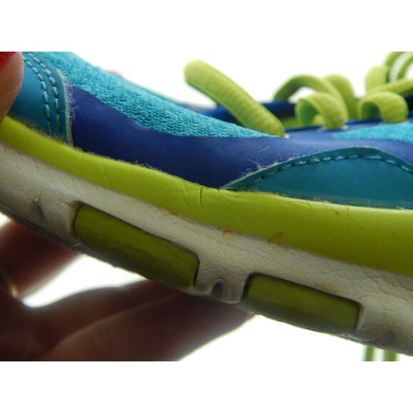 ASICS Sustain Athletic Running Shoe Size 7.5 Womens Turquoise Blue Lime Sneakers - Picture 6 of 10